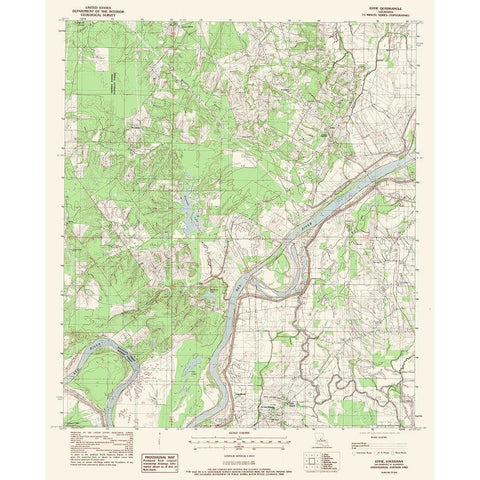 Effie Louisiana Quad - USGS 1983 Gold Ornate Wood Framed Art Print with Double Matting by USGS