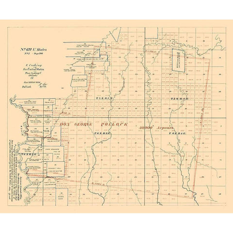 Livingston Louisiana - Lynch 1870  White Modern Wood Framed Art Print by Lynch