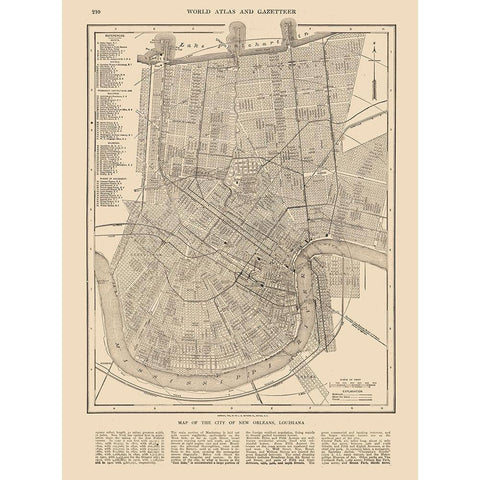 New Orleans  Louisiana - Reynold 1921 Black Modern Wood Framed Art Print with Double Matting by Reynold