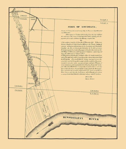 St James Louisiana - Cobb 1835 Black Ornate Wood Framed Art Print with Double Matting by Cobb