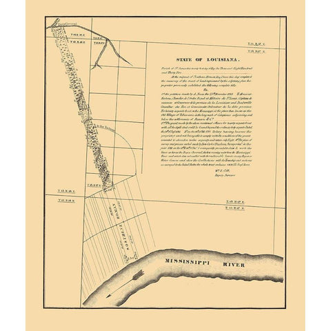 St James Louisiana - Cobb 1835 White Modern Wood Framed Art Print by Cobb