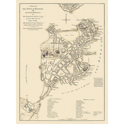 Boston Massachusetts - His Majestys Corps 1775 White Modern Wood Framed Art Print by His Majestys Corps