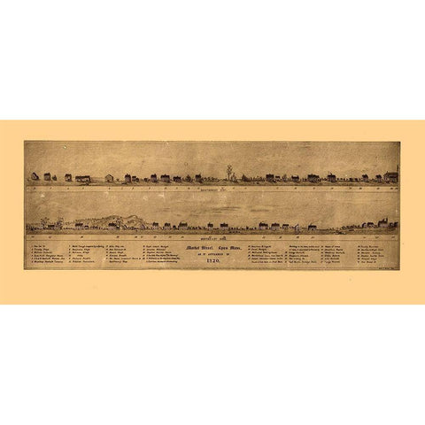 Lynn Massachusetts - Oliver 1820  Black Modern Wood Framed Art Print with Double Matting by Oliver