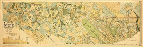 Baltimore and Ohio Railroad Metro Branch 1890 White Modern Wood Framed Art Print with Double Matting by Fava