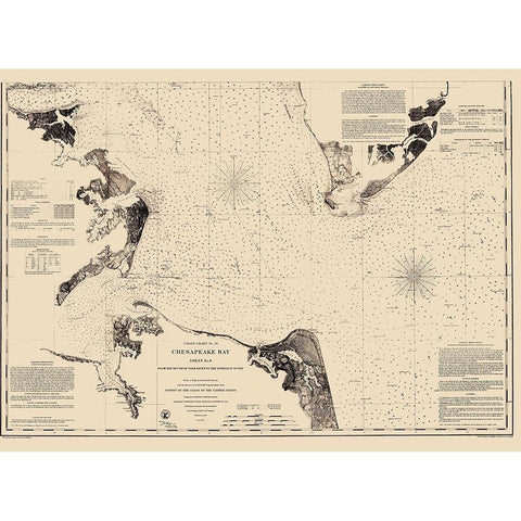 Chesapeake Bay - Fairfax 1863 Black Modern Wood Framed Art Print by Fairfax