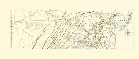 Northern Maryland (Map 1 of 2) - Jefferys 1776 Black Ornate Wood Framed Art Print with Double Matting by Jefferys