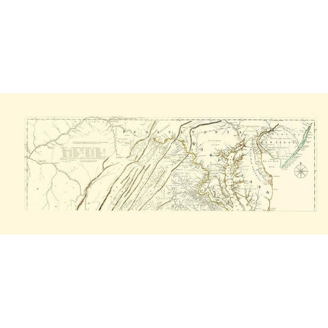 Northern Maryland (Map 1 of 2) - Jefferys 1776 Black Modern Wood Framed Art Print with Double Matting by Jefferys