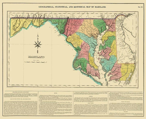 Maryland, Delaware, Pennsylvania, Virginia White Modern Wood Framed Art Print with Double Matting by Carey