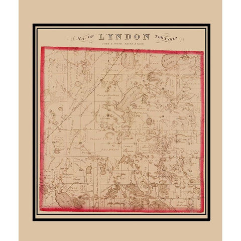 Lyndon Michigan Landowner - Everts 1874 White Modern Wood Framed Art Print by Everts