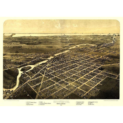 Monroe Michigan - Ruger 1866 Black Modern Wood Framed Art Print with Double Matting by Ruger