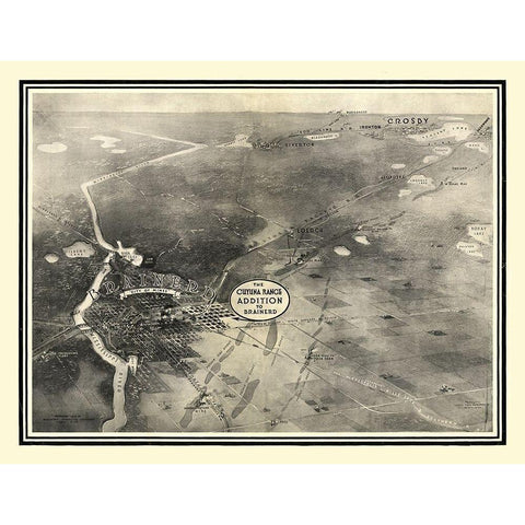 Brainerd Minnesota -1914 Black Modern Wood Framed Art Print by Unknown