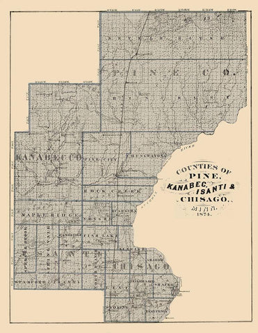 Kanabec Isanti Chisago Minnesota Landowner White Modern Wood Framed Art Print with Double Matting by Andreas