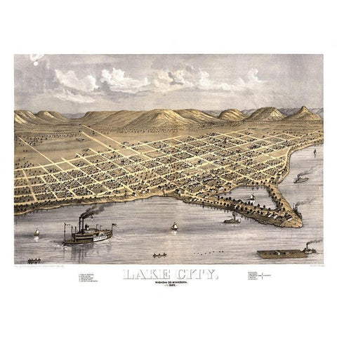 Lake City Minnesota - Ruger 1867  Black Modern Wood Framed Art Print by Ruger