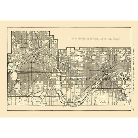 Minneapolis, St Paul  Minnesota - Reynold 1921 White Modern Wood Framed Art Print by Reynold