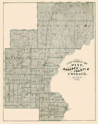 Pine, Kanabec, Isanti Minnesota Landowner White Modern Wood Framed Art Print with Double Matting by Andreas