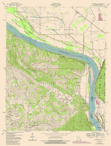 Altenburg Missouri Quad - USGS 1947 Black Ornate Wood Framed Art Print with Double Matting by USGS