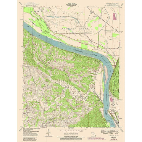 Altenburg Missouri Quad - USGS 1947 Black Modern Wood Framed Art Print with Double Matting by USGS