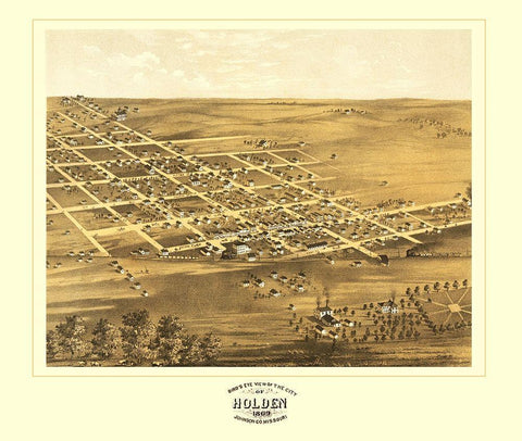 Holden Missouri - Ruger 1869 White Modern Wood Framed Art Print with Double Matting by Ruger