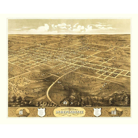 Independence Missouri - Ruger 1868 White Modern Wood Framed Art Print by Ruger