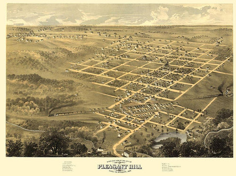 Pleasant Hill Missouri - Ruger 1869 White Modern Wood Framed Art Print with Double Matting by Ruger