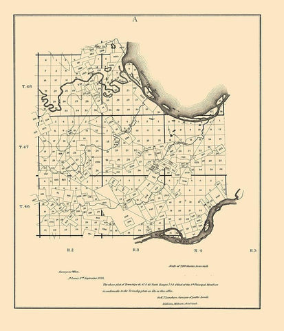 St Charles Missouri - Milburn 1835 White Modern Wood Framed Art Print with Double Matting by Milburn