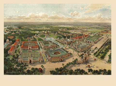 St Louis Worlds Fair Missouri - 1904 White Modern Wood Framed Art Print with Double Matting by Unknown
