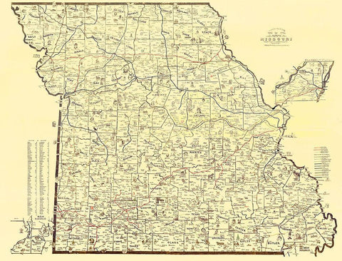 Missouri Railway Mail Service - Galbraith 1897 White Modern Wood Framed Art Print with Double Matting by Galbraith