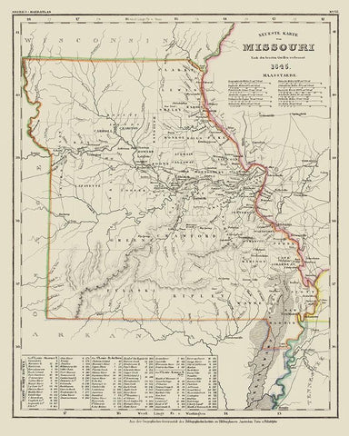 Missouri - Meyer 1845 White Modern Wood Framed Art Print with Double Matting by Meyer