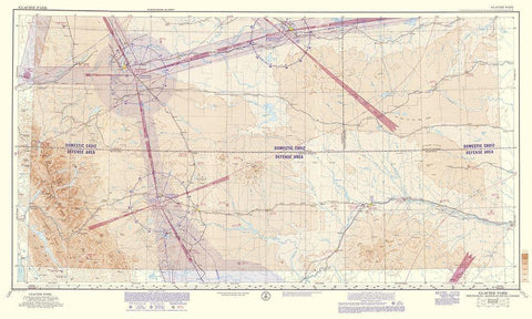 Glacier Park - USGS 1962 White Modern Wood Framed Art Print with Double Matting by USGS
