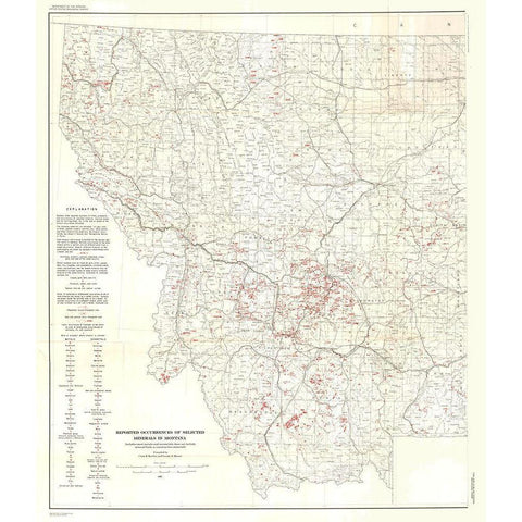 Selected Minerals Montana - Bentley 1967 Black Modern Wood Framed Art Print with Double Matting by Bentley