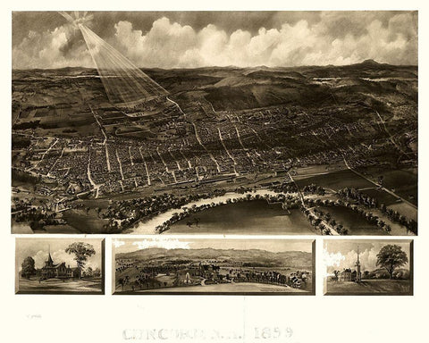 Concord New Hampshire - Poole 1899  White Modern Wood Framed Art Print with Double Matting by Poole