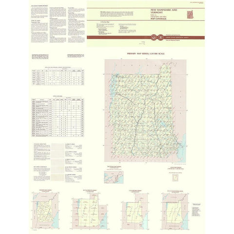 New Hampshire Vermont Quad - USGS 1993 Black Modern Wood Framed Art Print by USGS