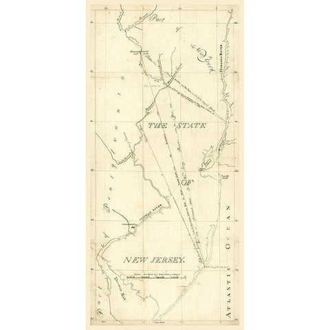 New Jersey -1775 Black Modern Wood Framed Art Print by Unknown