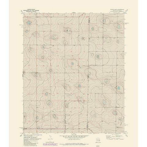 East Causey New Mexico Quad - USGS 1970 Black Modern Wood Framed Art Print by USGS