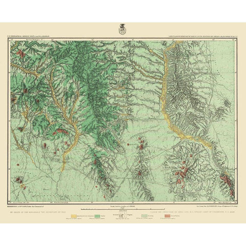 Southwest New Mexico Land Classification Sheet White Modern Wood Framed Art Print by USGS