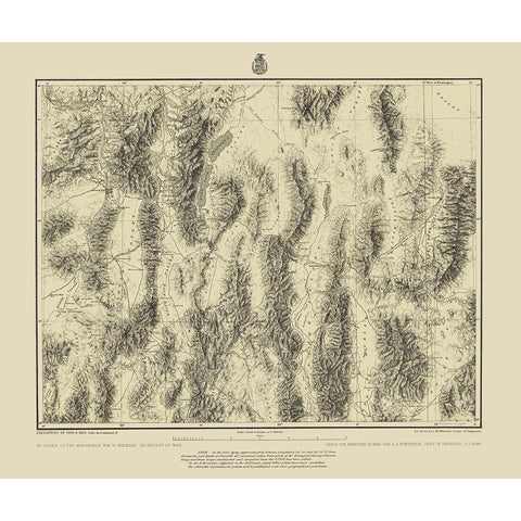 Eastern Nevada Western Utah Nevada Utah Sheet White Modern Wood Framed Art Print by US Army