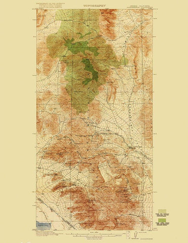 Goodsprings California Nevada Quad - USGS 1919 Black Ornate Wood Framed Art Print with Double Matting by USGS