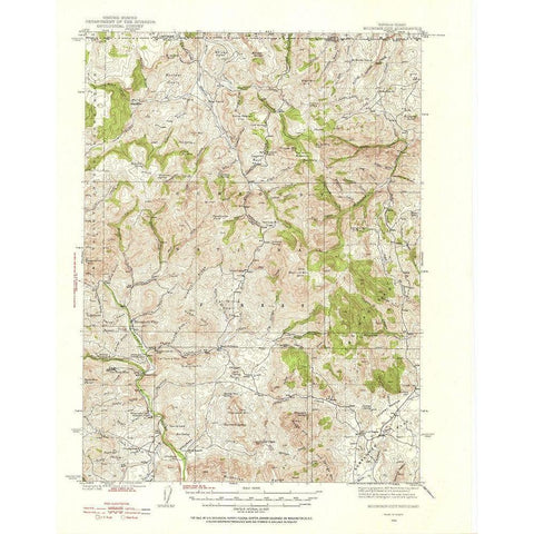 Mountain City Nevada Idaho Quad - USGS 1936 White Modern Wood Framed Art Print by USGS
