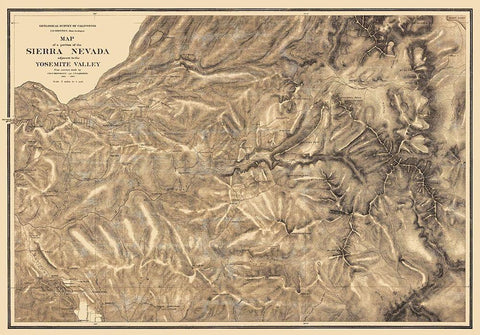 Part of Sierra Nevada California - Whitney 1867 Black Ornate Wood Framed Art Print with Double Matting by Whitney