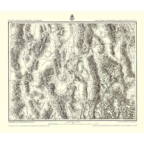 Southeastern Nevada Southern Utah Sheet Gold Ornate Wood Framed Art Print with Double Matting by US Army