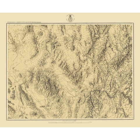 Southeastern Nevada Soutwest Utah Sheet Gold Ornate Wood Framed Art Print with Double Matting by US Army