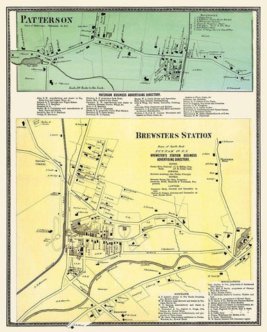 Brewster Station, Patterson New York Black Ornate Wood Framed Art Print with Double Matting by Robinson