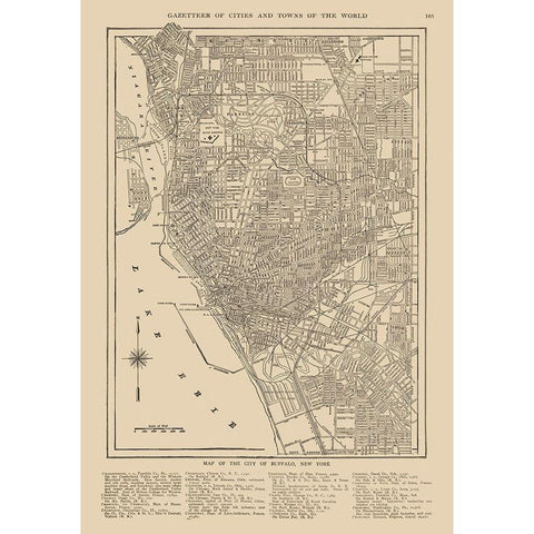 Buffalo  New York - Reynold 1921 Black Modern Wood Framed Art Print by Reynold