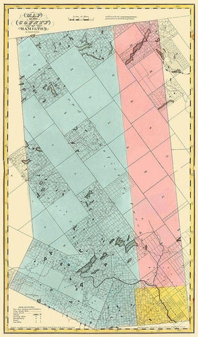 Hamilton New York Landowner - Burr 1829 Black Ornate Wood Framed Art Print with Double Matting by Burr