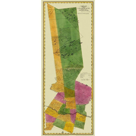 Herkimer New York Landowner - Burr 1829 Gold Ornate Wood Framed Art Print with Double Matting by Burr