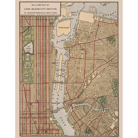 Long Island New York - Williams 1911  White Modern Wood Framed Art Print by Williams