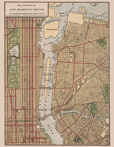 Long Island New York - Williams 1911  Black Ornate Wood Framed Art Print with Double Matting by Williams
