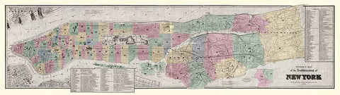 New York City New York - Boynton 1888  Black Ornate Wood Framed Art Print with Double Matting by Boynton