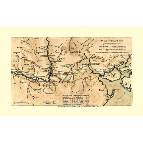 New York - Pyle 1777  White Modern Wood Framed Art Print by Pyle