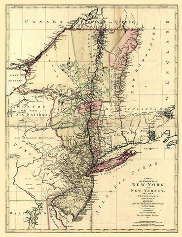 New York - Lotter 1777  Black Ornate Wood Framed Art Print with Double Matting by Lotter